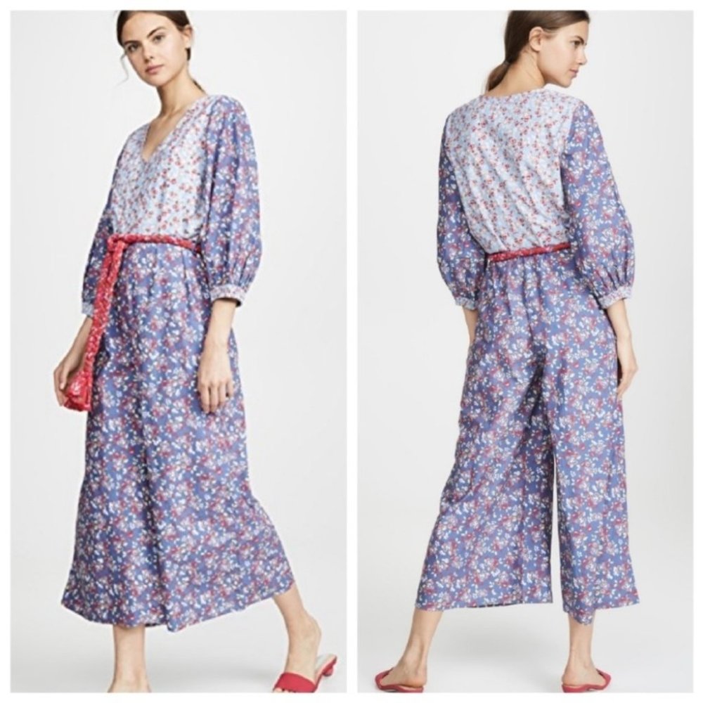 Apiece Apart floral dress jumpsuit pants 4